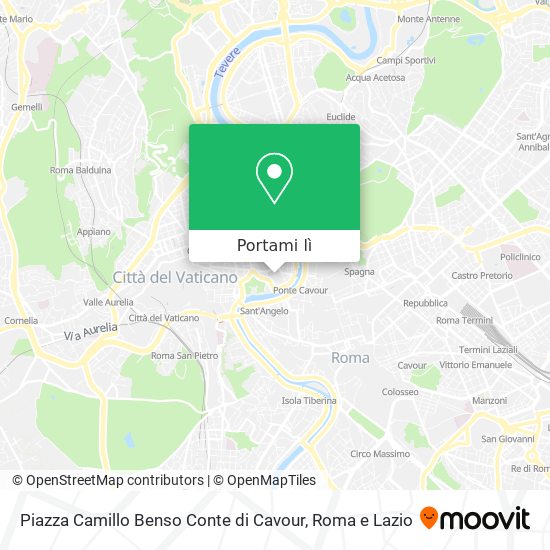 Mappa Piazza Camillo Benso Conte di Cavour