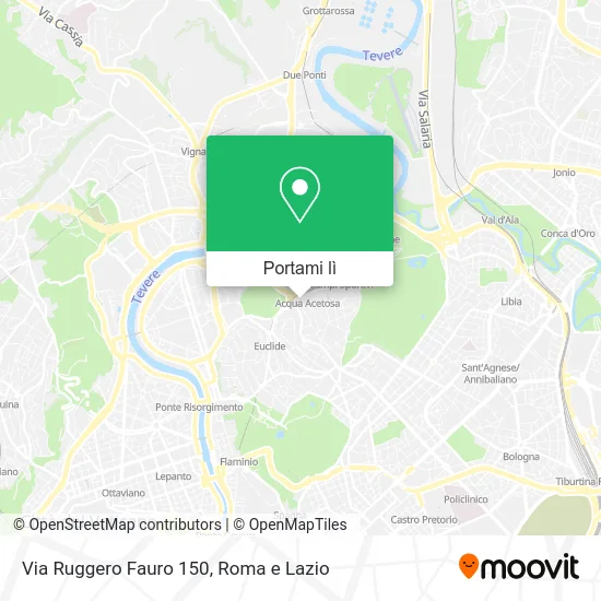 Mappa Via Ruggero Fauro 150