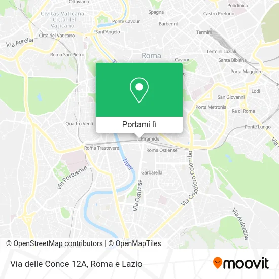 Mappa Via delle Conce  12A