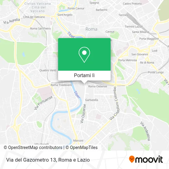 Mappa Via del Gazometro  13