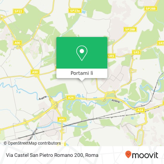 Mappa Via Castel San Pietro Romano 200