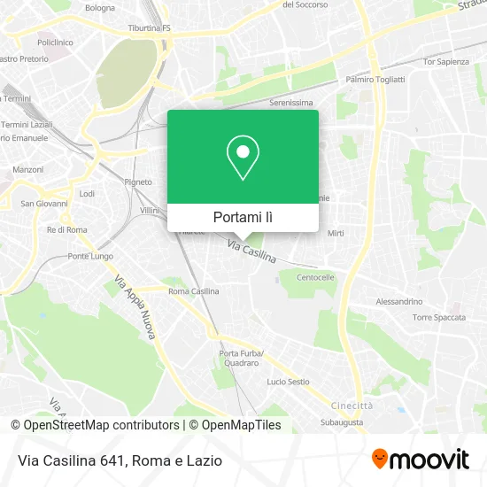 Mappa Via Casilina 641