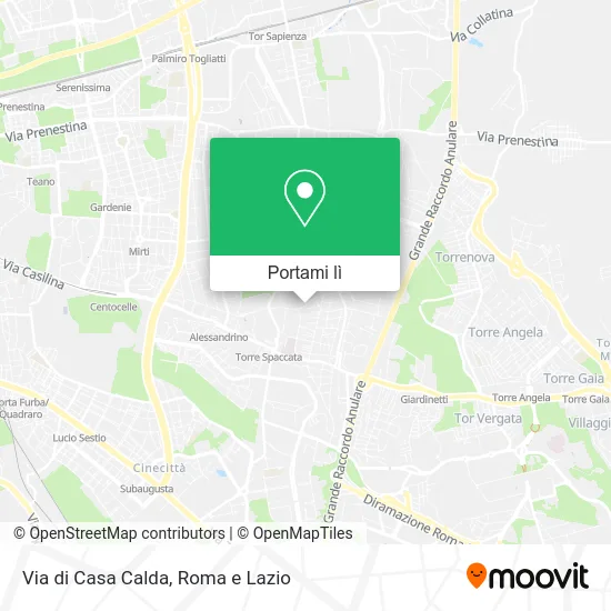 Mappa Via di Casa Calda