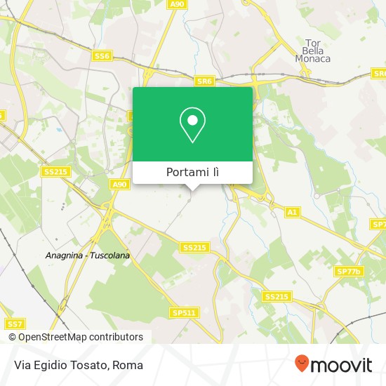 Mappa Via Egidio Tosato