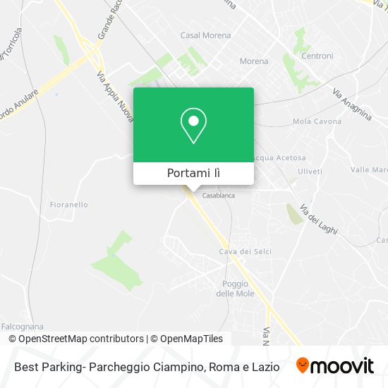 Mappa Best Parking- Parcheggio Ciampino