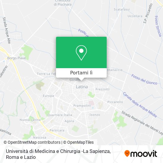 Mappa Università di Medicina e Chirurgia -La Sapienza