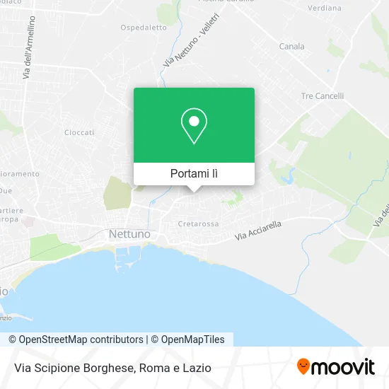 Mappa Via Scipione Borghese