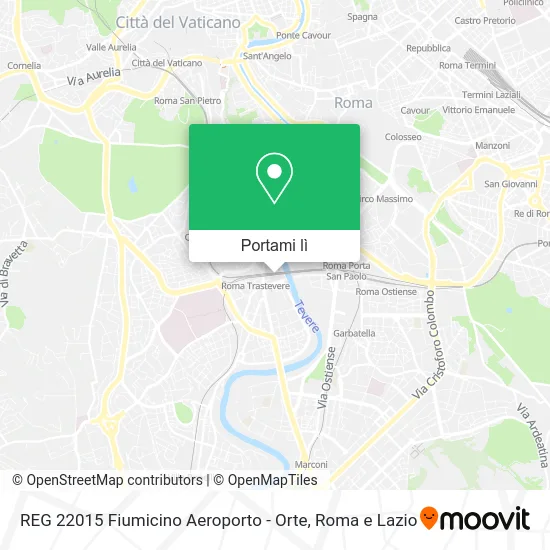 Mappa REG 22015 Fiumicino Aeroporto - Orte