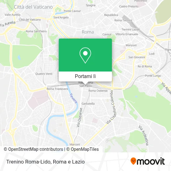 Mappa Trenino Roma-Lido