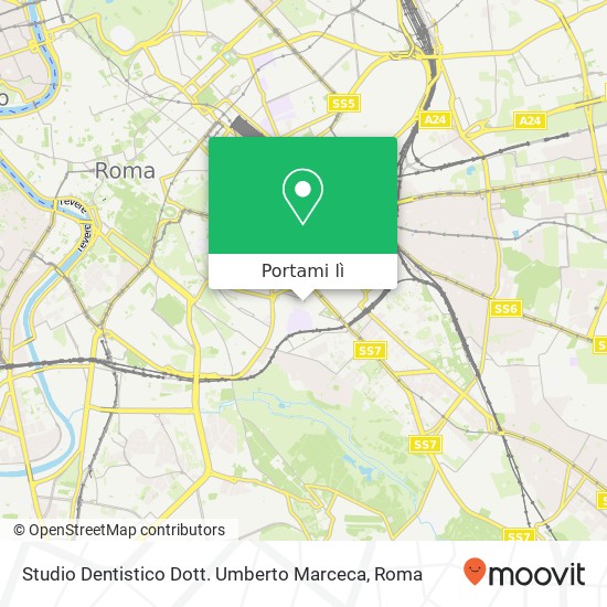 Mappa Studio Dentistico Dott. Umberto Marceca