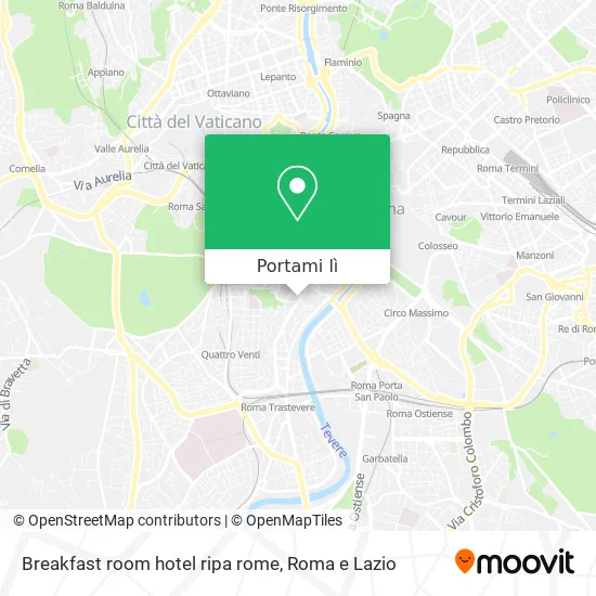 Mappa Breakfast room hotel ripa rome