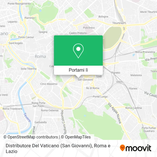 Mappa Distributore Del Vaticano (San Giovanni)