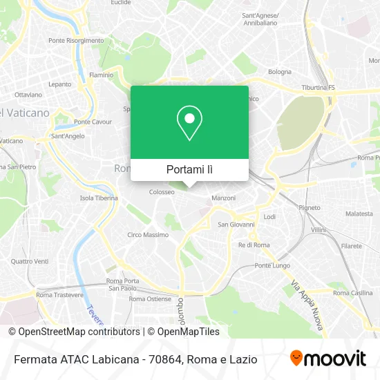 Mappa Fermata ATAC Labicana - 70864