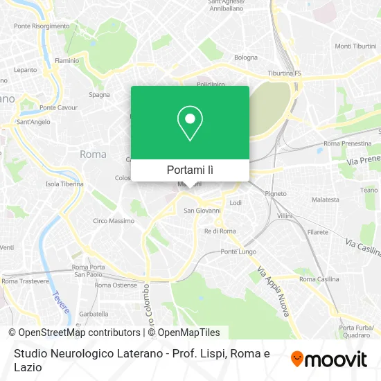 Mappa Studio Neurologico Laterano - Prof. Lispi