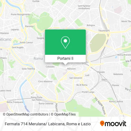 Mappa Fermata 714 Merulana/ Labicana