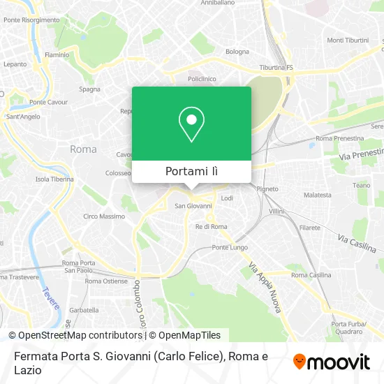 Mappa Fermata Porta S. Giovanni (Carlo Felice)