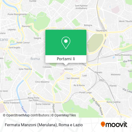 Mappa Fermata Manzoni (Merulana)