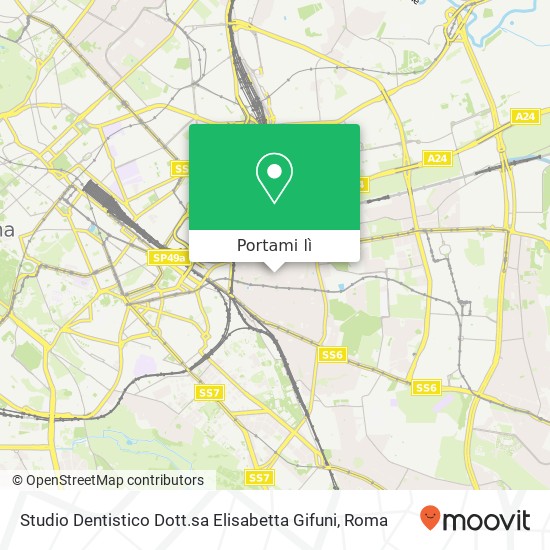 Mappa Studio Dentistico Dott.sa Elisabetta Gifuni