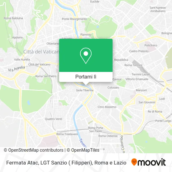 Mappa Fermata Atac, LGT Sanzio ( Filipperi)