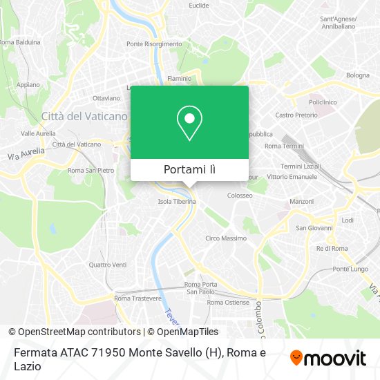Mappa Fermata ATAC 71950 Monte Savello (H)