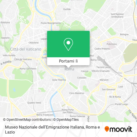 Mappa Museo Nazionale dell'Emigrazione Italiana