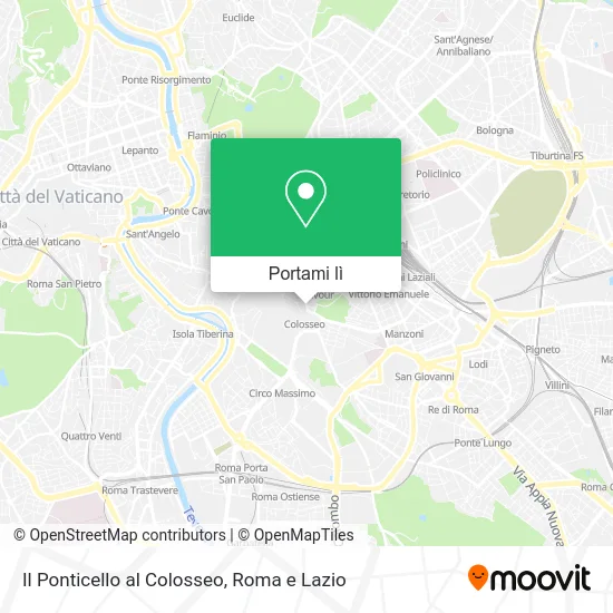 Mappa Il Ponticello al Colosseo