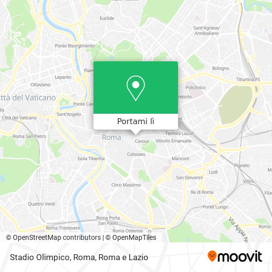 Mappa Stadio Olimpico, Roma
