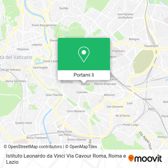 Mappa Istituto Leonardo da Vinci Via Cavour Roma