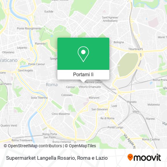 Mappa Supermarket Langella Rosario