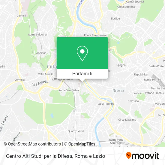 Mappa Centro Alti Studi per la Difesa