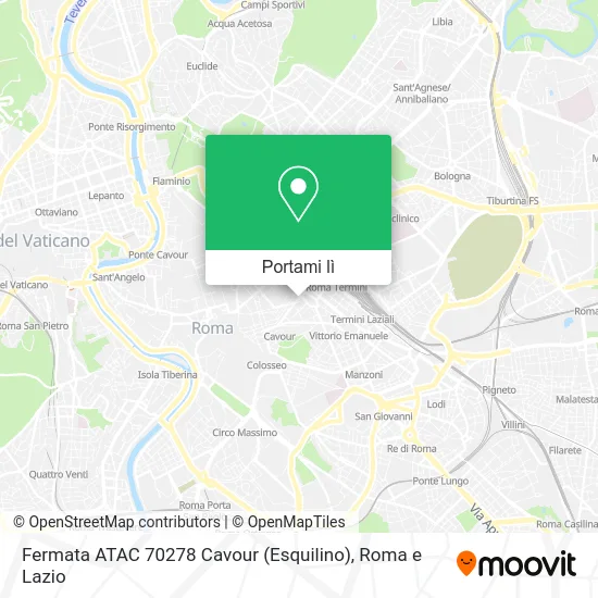 Mappa Fermata ATAC 70278 Cavour (Esquilino)