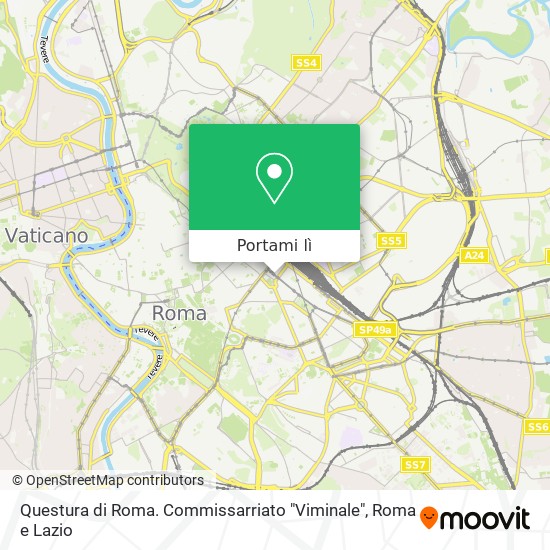 Mappa Questura di Roma. Commissarriato "Viminale"