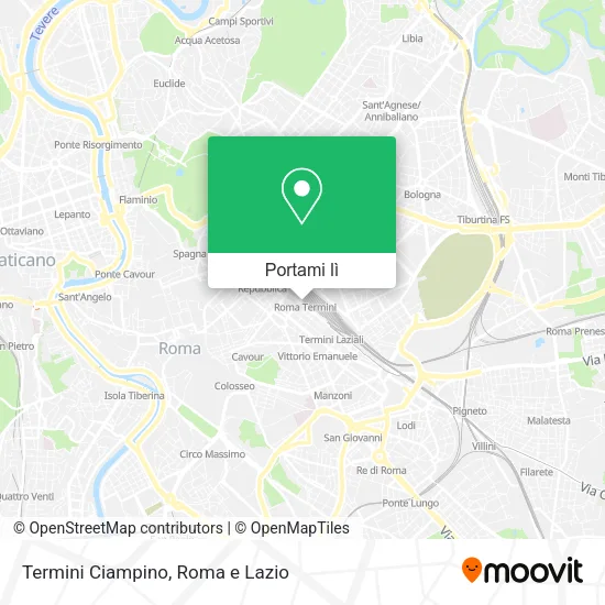 Mappa Termini Ciampino