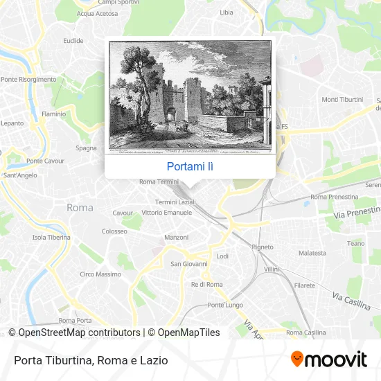 Mappa Porta Tiburtina