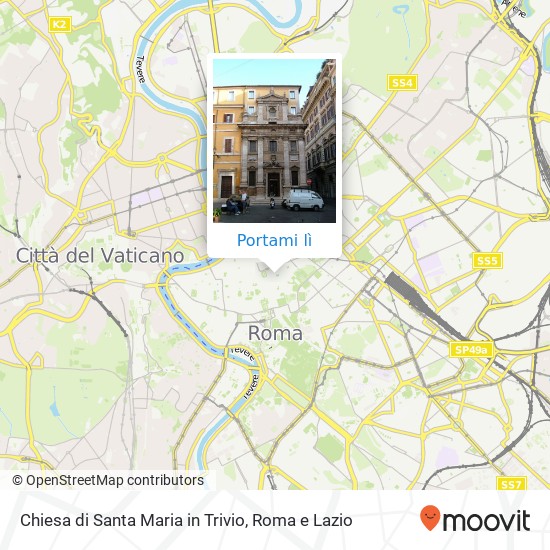 Mappa Chiesa di Santa Maria in Trivio