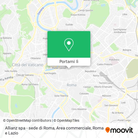 Mappa Allianz spa - sede di Roma, Area commerciale