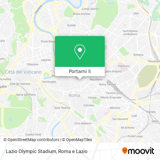 Mappa Lazio Olympic Stadium