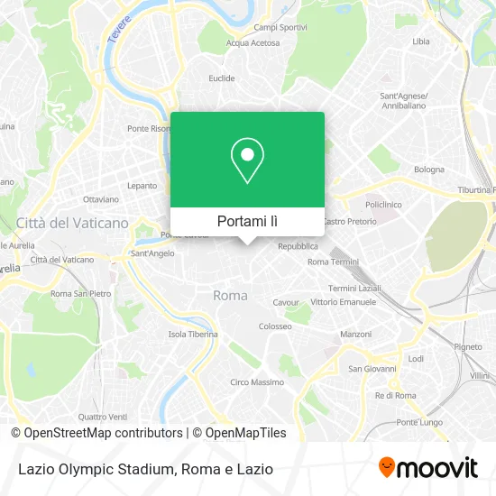 Mappa Lazio Olympic Stadium