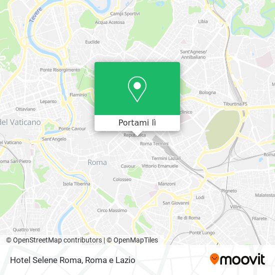 Mappa Hotel Selene Roma
