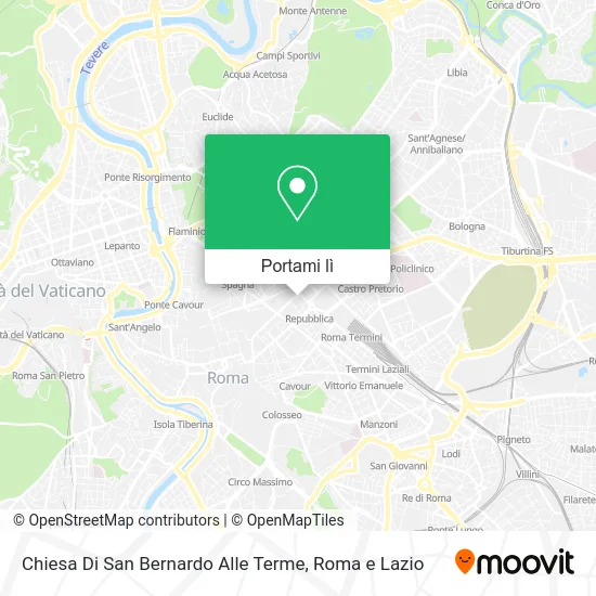 Mappa Chiesa Di San Bernardo Alle Terme