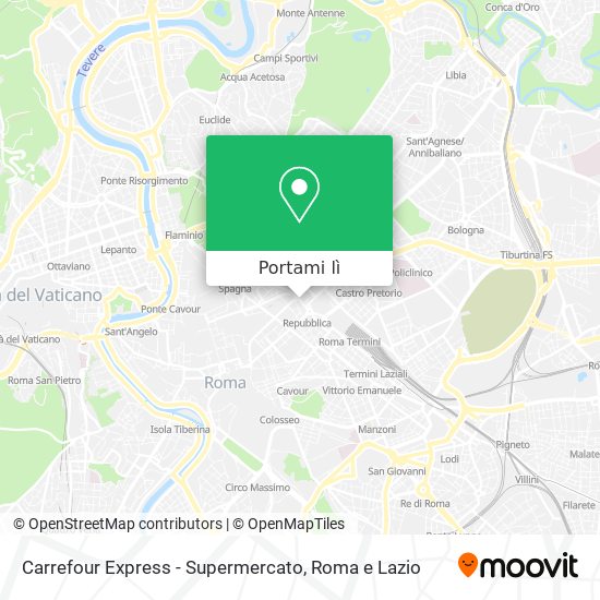 Mappa Carrefour Express - Supermercato