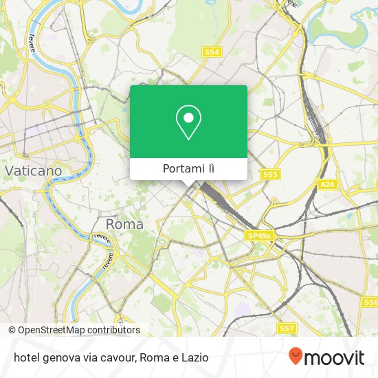 Mappa hotel genova via cavour