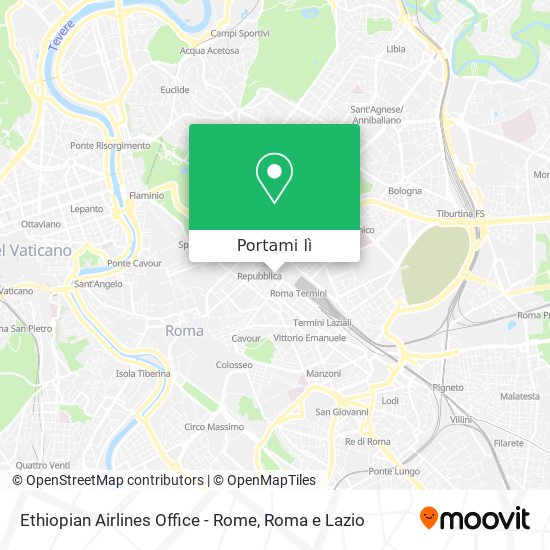 Mappa Ethiopian Airlines Office - Rome