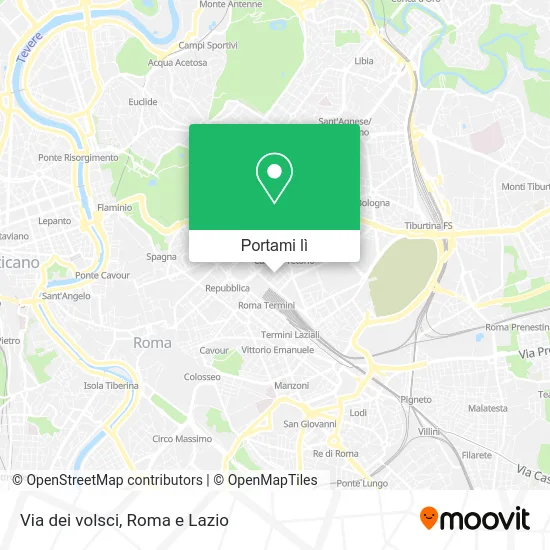 Mappa Via dei volsci