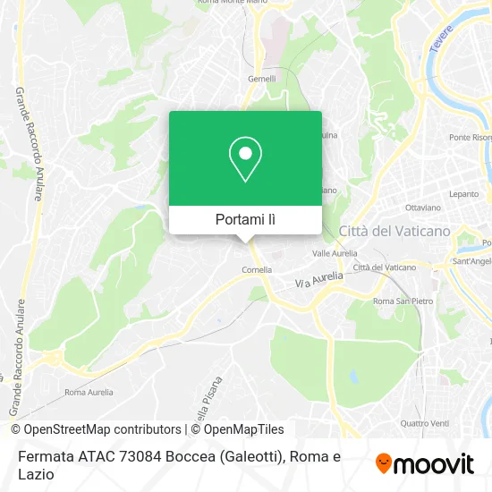 Mappa Fermata ATAC 73084 Boccea (Galeotti)