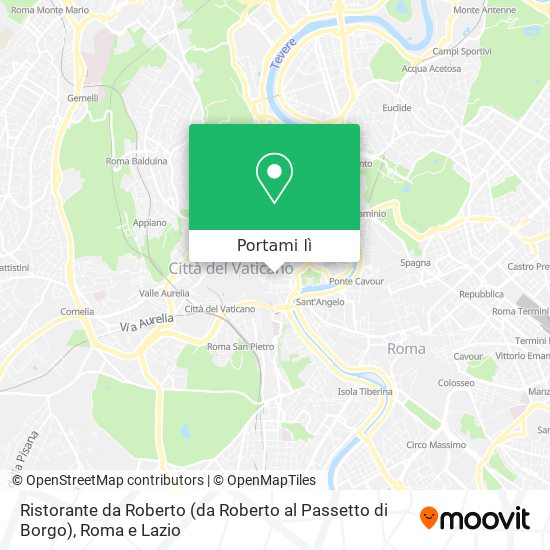 Mappa Ristorante da Roberto (da Roberto al Passetto di Borgo)