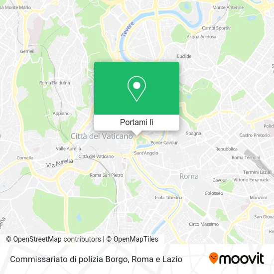 Mappa Commissariato di polizia Borgo