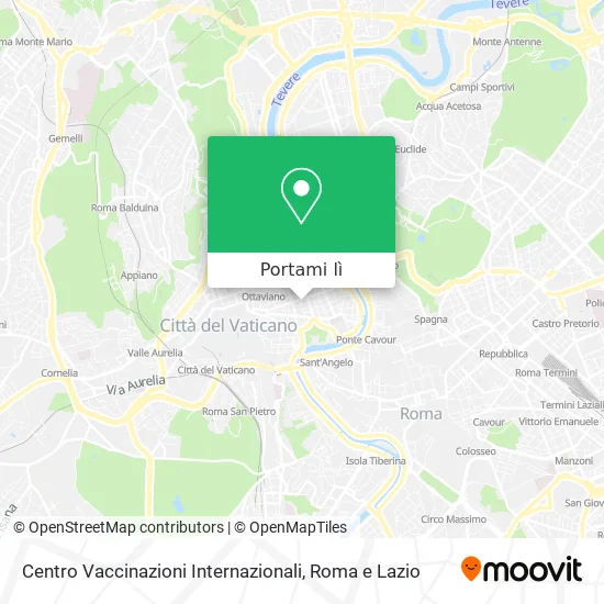 Mappa Centro Vaccinazioni Internazionali