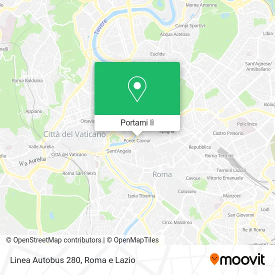 Mappa Linea Autobus 280