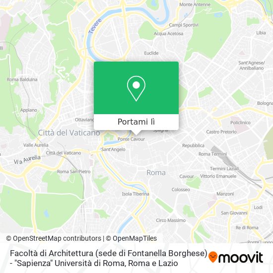 Mappa Facoltà di Architettura (sede di Fontanella Borghese) - "Sapienza" Università di Roma